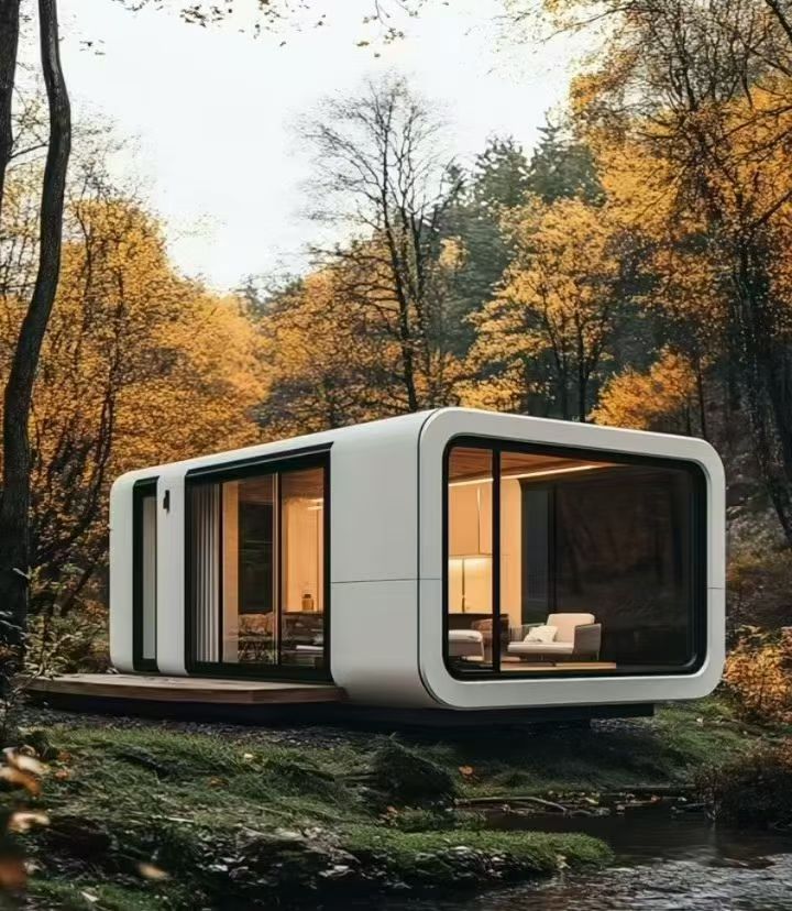 Luxury Apple Cabin Prefab House Steel Structure Modular Tiny Home Mobile Container Office & Modern Resort Hotel Pod