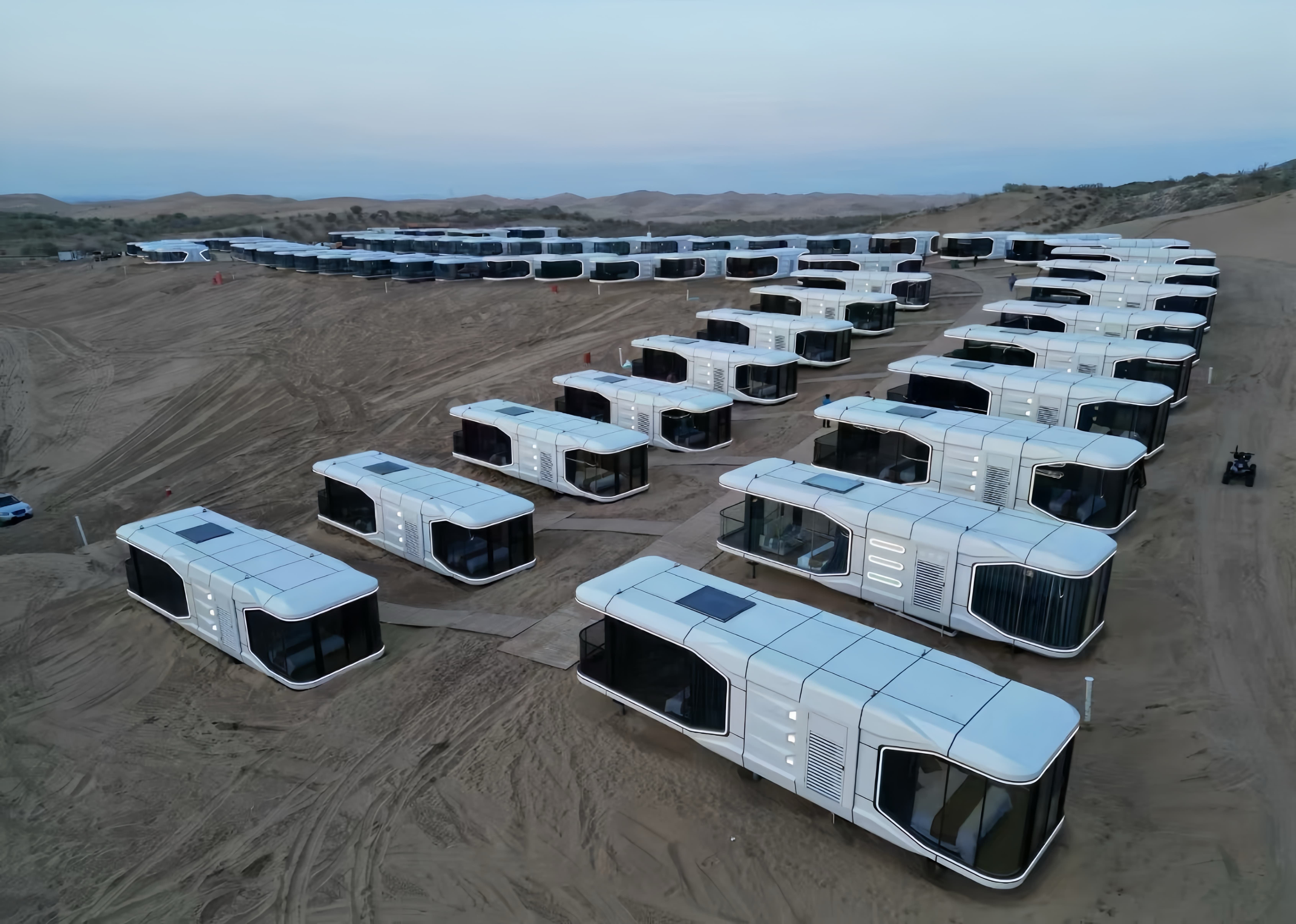 Futuristic Desert Oasis: JoyNest Futuristic Capsule House Resort Project